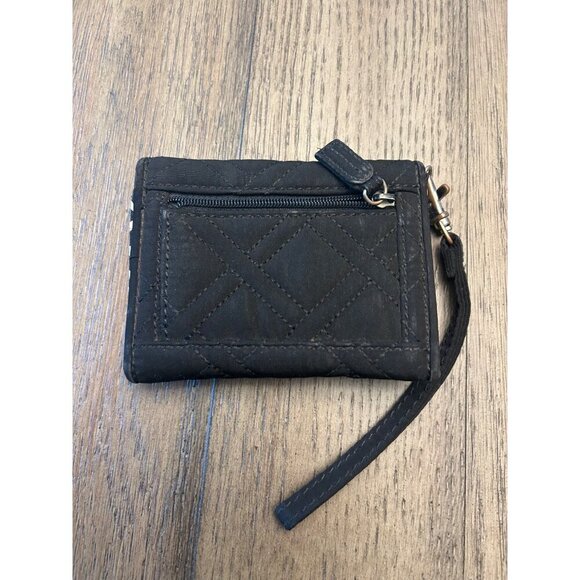 Vera Bradley Black Quilted Wallet With Wristlet - Picture 4 of 6